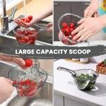 Limitless Water Spoon Thickened Anti-skid Long Handle Household Water Scoop for Bucket with Handle Durable Kitchen Gadget Supplies Tools (Transparent)